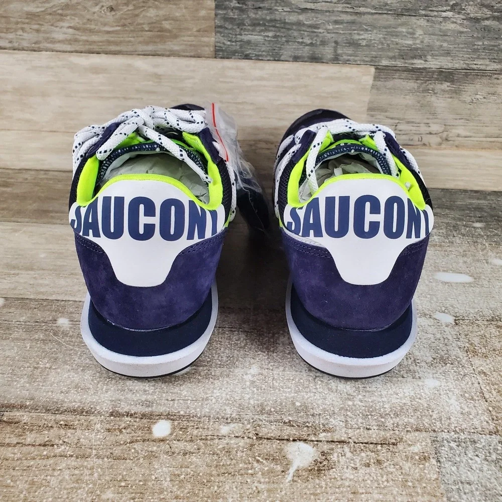 Saucony Jazz DST Mens Shoes Sz‎ 8 Womens 9 Running Athletic Navy Silver